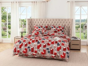 Lenjerie de pat din microfibra WINTER COTTAGE gri Dimensiune lenjerie de pat: 70 x 90 cm | 140 x 200 cm