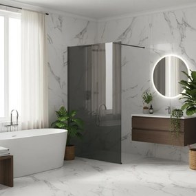 Paravan de dus fumuriu Rea Flexi Grey 120 cm Titan