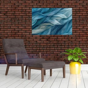 Tablou - Undele albastre și albe (90x60 cm)