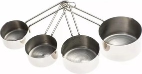 Set masuratori din Kinghoff KH 4025, 50/80/125/250 ml., Inox, Argint