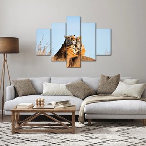 Tablou - Tigroaica cu pui (150x105 cm)