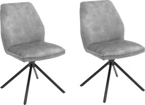 MCA furniture Set 2 scaune rotative Ottawa gri 54/64/89 cm