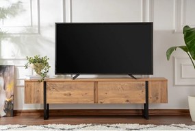 Comodă TV în culoare naturală cu aspect de lemn de pin 180x50x29,5 cm Serenity – Kalune Design