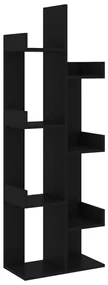 808910 vidaXL Bibliotecă, negru, 48x25,5x140 cm, PAL