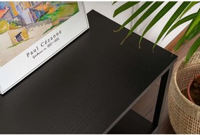 Masă consolă neagră cu aspect mat 29,5x120 cm Solace – Kalune Design