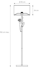 Lucide 10702/81/30 - Lampadar CHIMP 1xE27/60W/230V 150cm