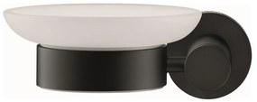 Duravit 99174600 - Săpunieră de perete D-CODE, stânga, negru mat
