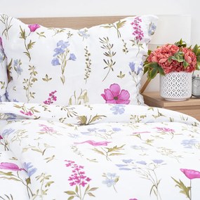 Lenjerie de pat din muselină 4Home Wildflower Harmony, 140 x 220 cm, 70 x 90 cm