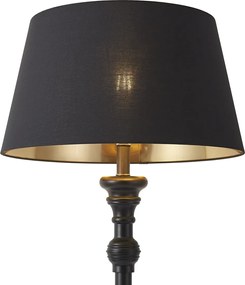 Lampă de podea cu abajur de 45 cm negru cu interior auriu - Classico