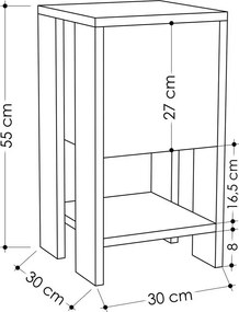 Noptieră Ema Carrara Marble