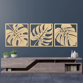 SENTOP | Decorațiune murală din lemn cu monstera | SALAS