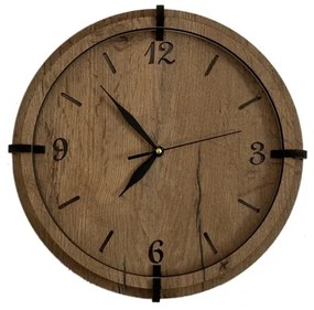 Li-Go 23628/DUB3 - Ceas de perete LED/1xAA Ø 32 cm stejar deschis/rotund