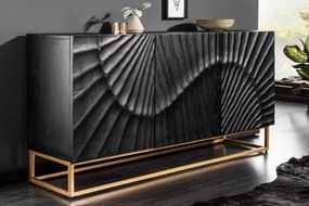 Comoda din lemn de mango Scorpion 140cm, negru