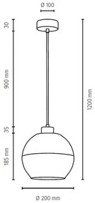 Lustră pe cablu Spot-Light 1860174 ALESSANDRO 1xE27/60W/230V