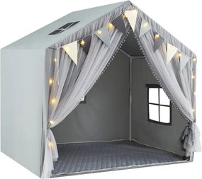 Cort de joacă cu lumini, gri
