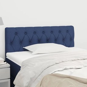 346332 vidaXL Tăblie de pat, albastru, 100x7x78/88 cm, textil