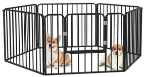 PawHut Tarc de Joaca Rezistent pentru Caini din 6 Panouri pentru Animale de Companie | Aosom Romania