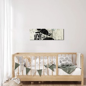 Tablou - Elefant deasupra solului (cu ceas) (90x30 cm)