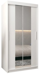 Dulap de haine 100 cm Toki 1 (alb mat + alb mat). 1064873