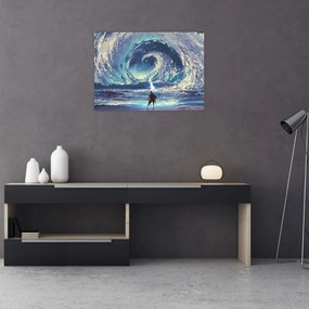 Tablou - Ilustrație a unui băiat cu o suliță (70x50 cm)