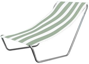 Sezlong pliabil de plaja SAND, dungi verde deschis