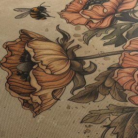 Tablou - Pajiștea albinelor II. (cu ceas) (90x30 cm)