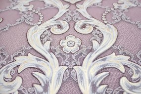 Tapet baroc dormitor violet, vinil, model Tiffany