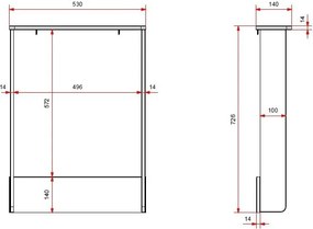 Masă de înfășat albă Eva – Vipack