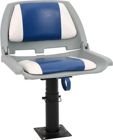 vidaXL Set scaun pliabil pentru barcă, albastru și alb, 48x51x41 cm