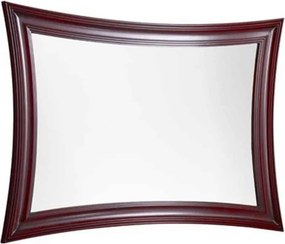 Oglindă lemn masiv nuc Milan Alb-, 120 × 2,5 × 85 cm