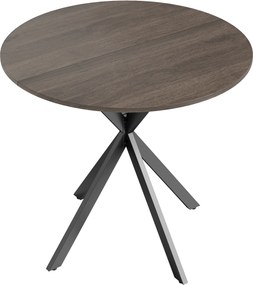 HOMCOM Masă Da Dining Rotund Stil Industrial Con Picioare în X Ø80x75 cm | Aosom Romania