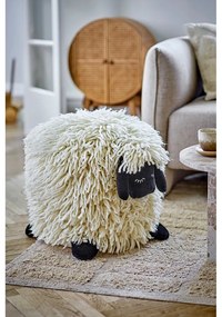 Fotoliu puf pentru copii crem cu tapițerie din lână Dolly – Bloomingville Mini