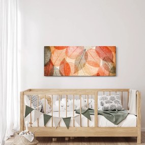 Tablou cu frunzele de toamnă pictate (120x50 cm)