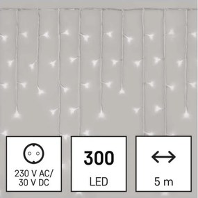 Instalație LED de Crăciun de exterior 300xLED/8 moduri 10m IP44 alb rece + multicolor