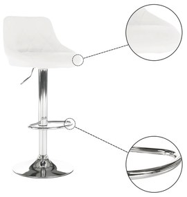 Zondo Scaun tip bar Mariora (alb piele ecologică). 1000120