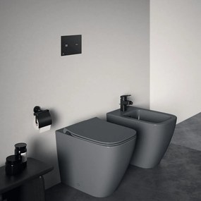 Vas wc stativ rimless plus Ideal Standard i.life B gri lucios back to wall cu capac inclus