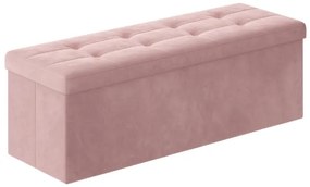 Taburet cu spatiu depozitare OTTOMAN 110x38 cm, roz