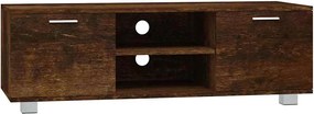 vidaXL Comodă TV, stejar fumuriu, 120x40,5x35 cm, lemn prelucrat