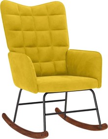 vidaXL Scaun balansoar, galben, catifea
