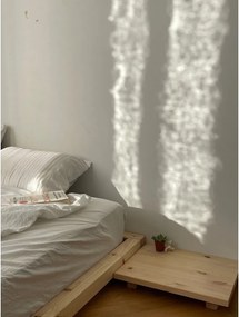 Pat în culoare naturală din lemn de pin fără tăblie cu somieră 90x200 cm Dock – Karup