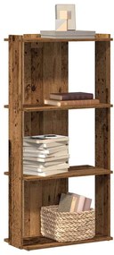vidaXL Bibliotecă cu 3 etaje din lemn vechi 60x30x120cm lemn prelucrat