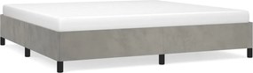 vidaXL Cadru de pat fără saltea, gri deschis, 200x200 cm, catifea