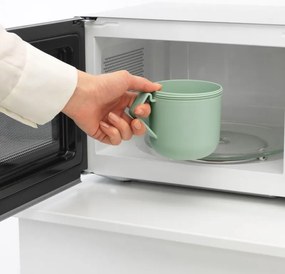 Cana pentru supa cu capac Brabantia Make&Take 1006293, 600+180 ml, Capac cu infiletare, Fara BPA, Gri