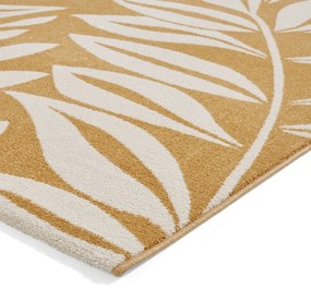 Covor galben ocru 80x150 cm Sorral Leaves – Catherine Lansfield