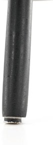 Scaun de bar, negru, plastic/lemn, CARBRY NEW