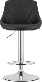 OFERTA Scaun de bar negru din piele ecologica KAST II. calitate secunda