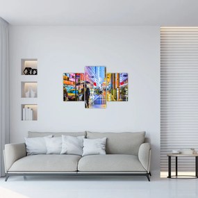 Tablou - Oraș în lumina neoanelor (90x60 cm)