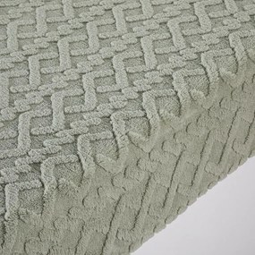 Cearşaf elastic cu blăniţă INVERNO verde 90 x 200 cm
