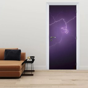 Fototapet pentru ușă - fulger în zare (95x205cm)
