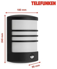 Aplică LED de exterior cu senzor Telefunken 315505TF LED/12W/230V IP44